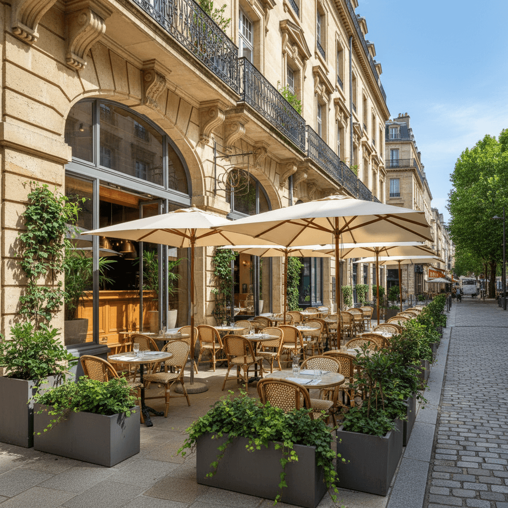 Restaurant 405m² à Bordeaux : terrasse - licence IV