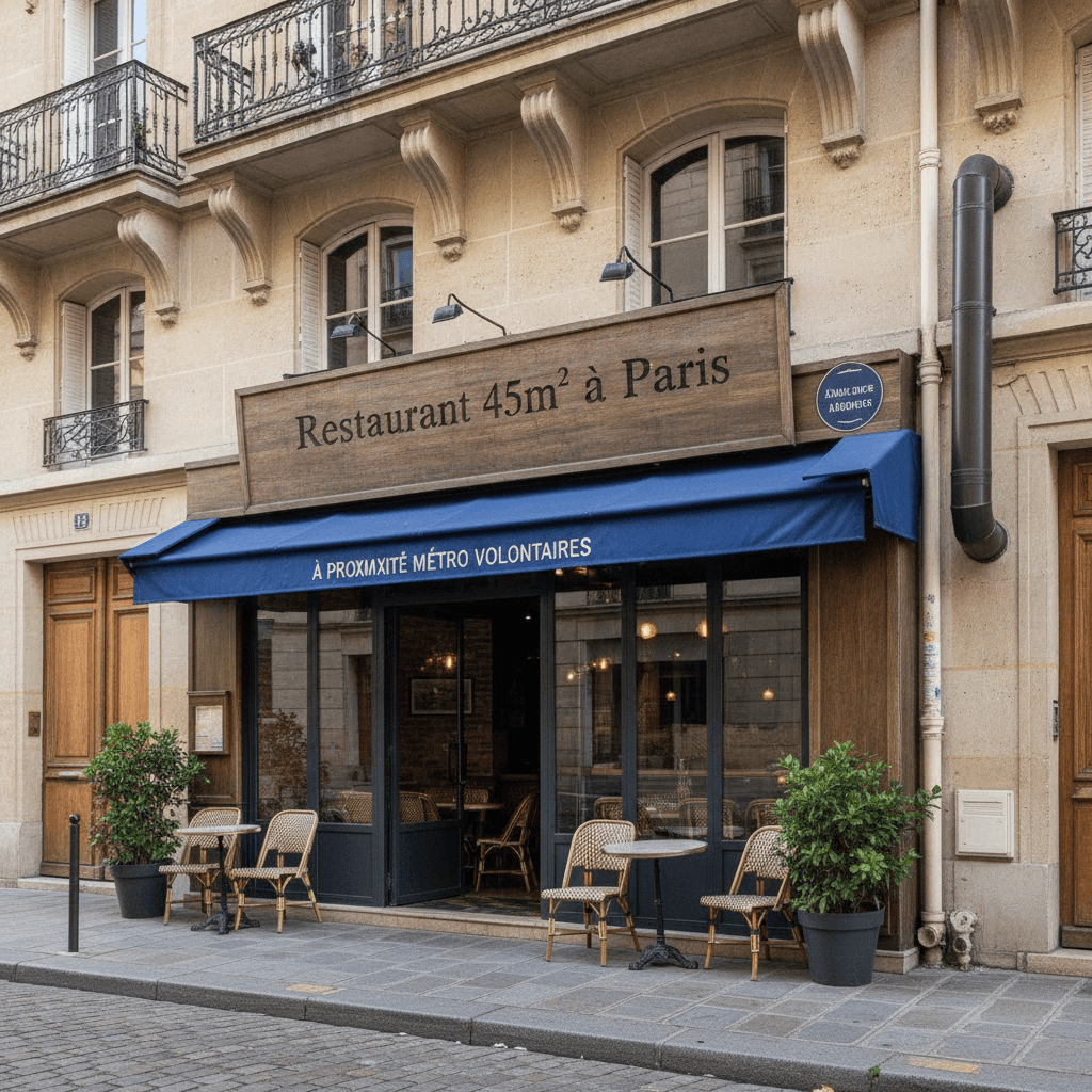 Restaurant 45m² à Paris : extraction