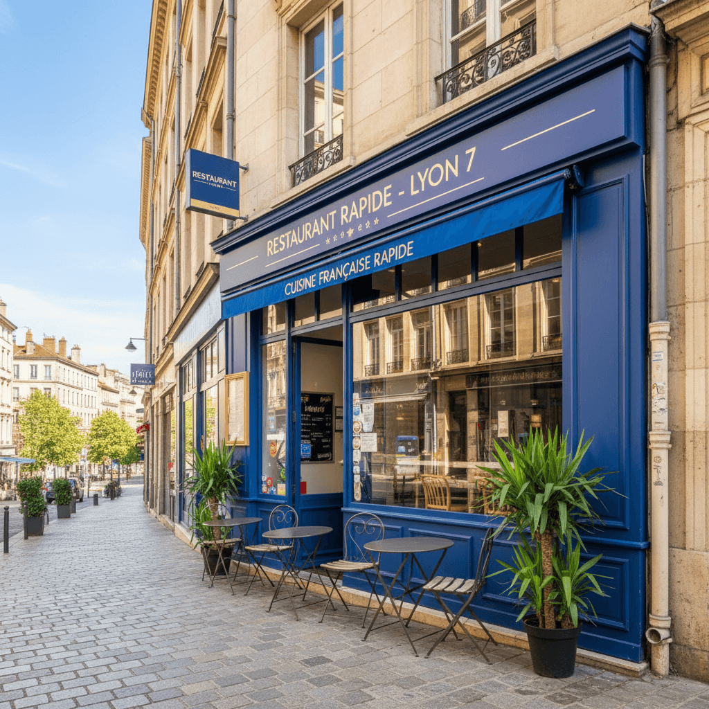 Fast-food 42m² à Lyon : terrasse - extraction