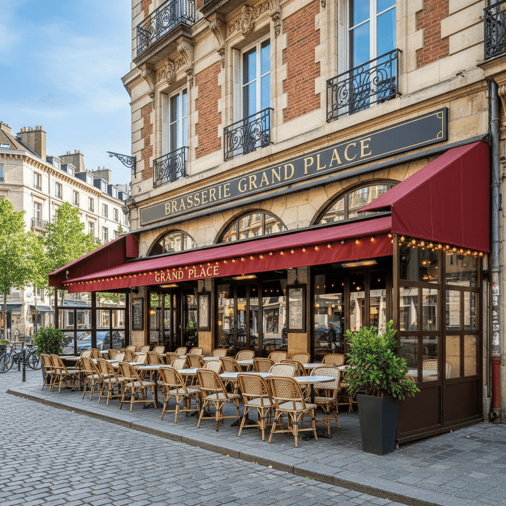 Bar-brasserie 209m² à Lille : terrasse - licence IV