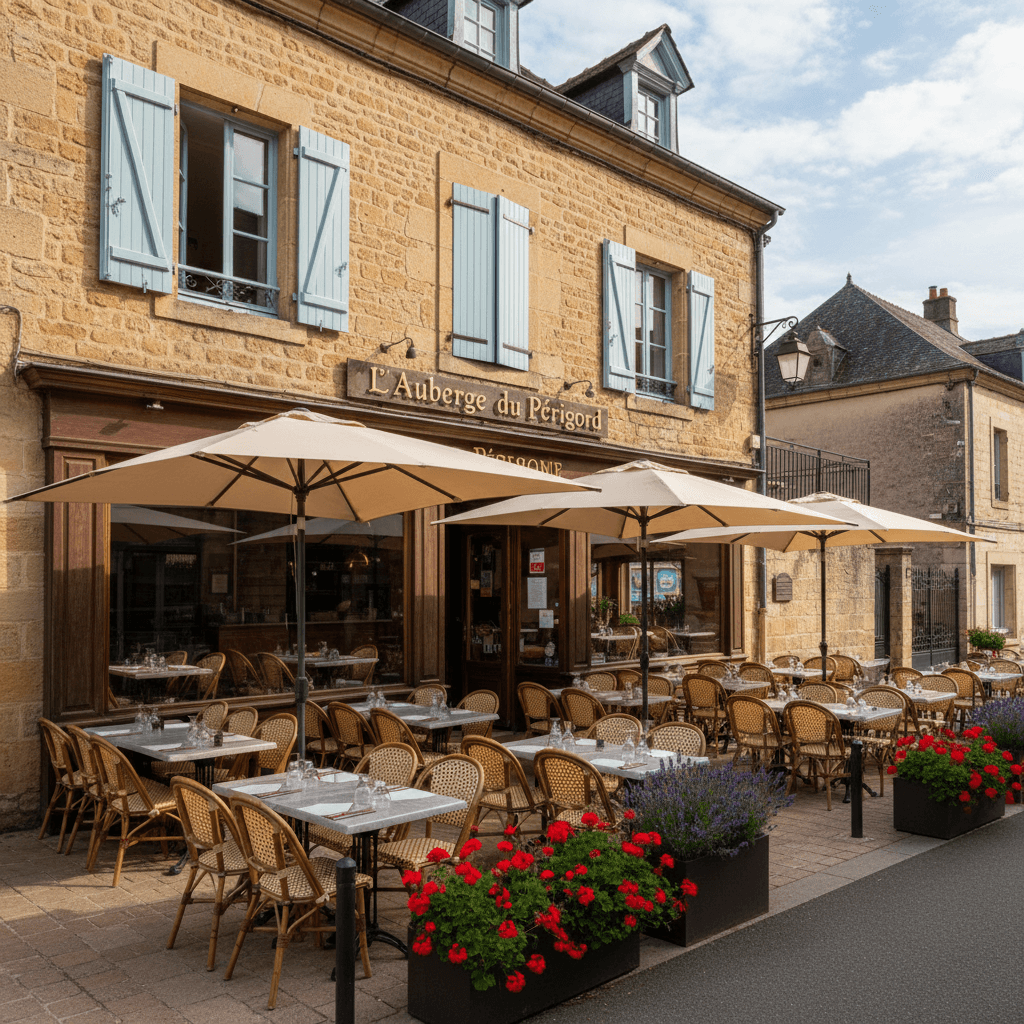 Restaurant à Périgueux : terrasse - extraction