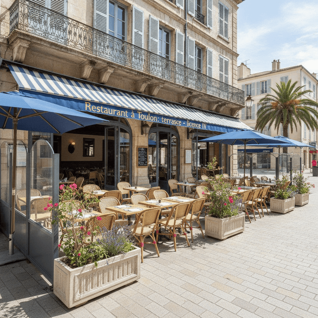 Restaurant à Toulon : terrasse - licence IV