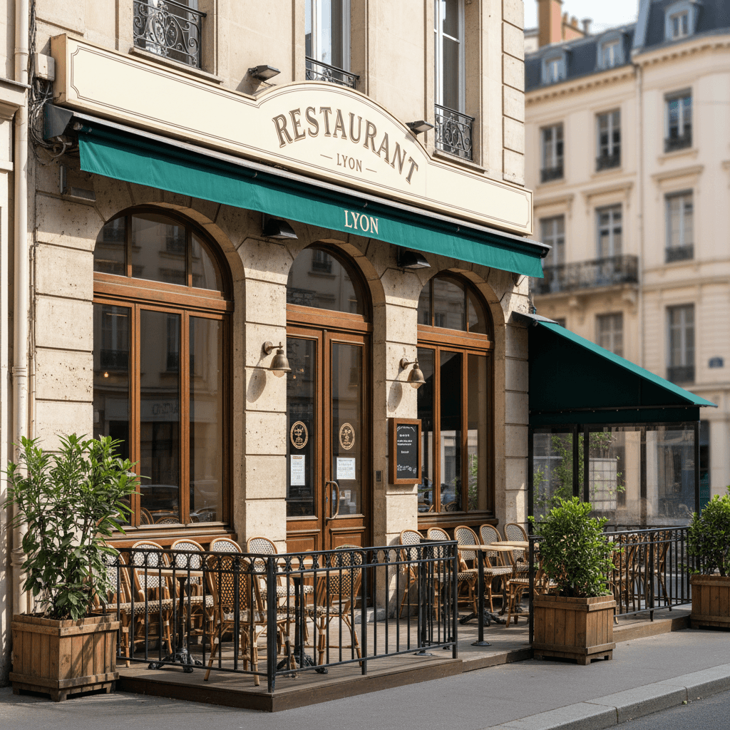 Restaurant 97m² à Lyon : terrasse - licence IV