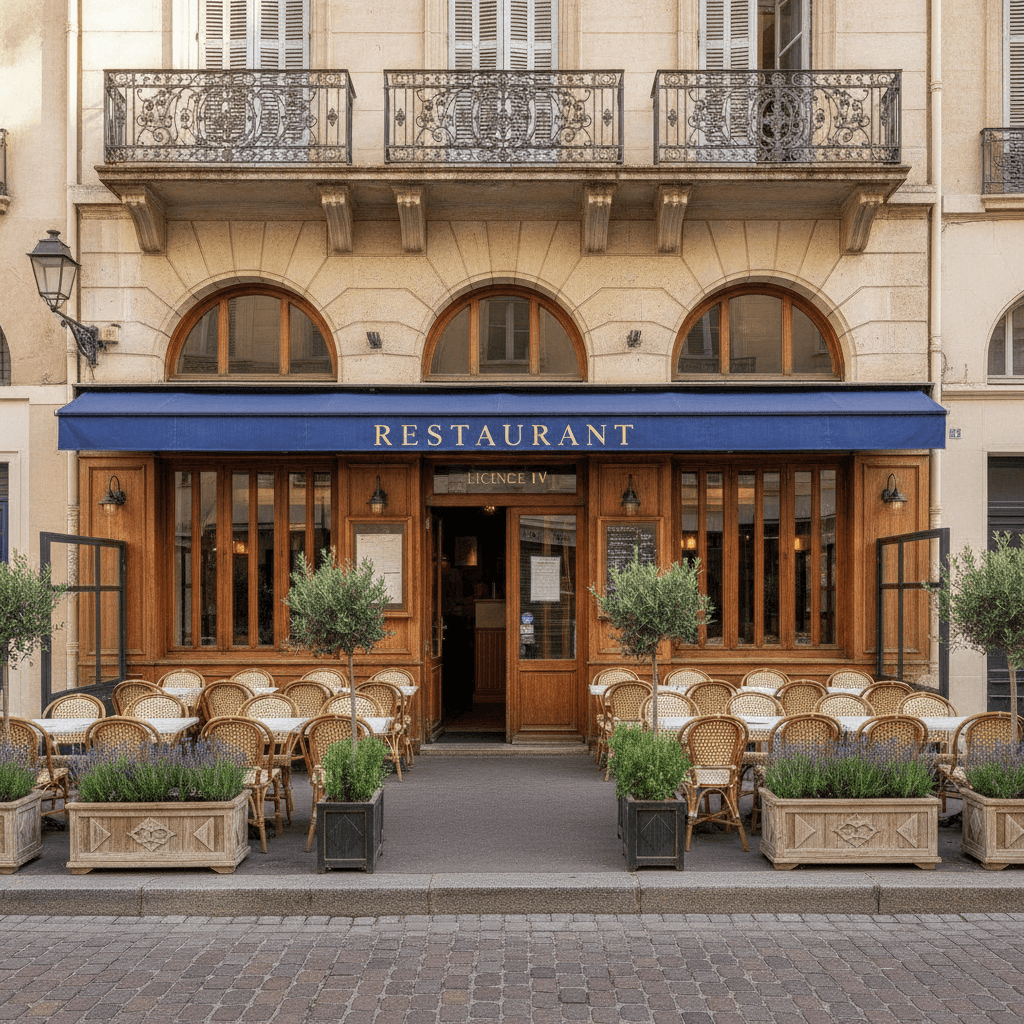 Restaurant 59m² à Nice : terrasse - licence IV