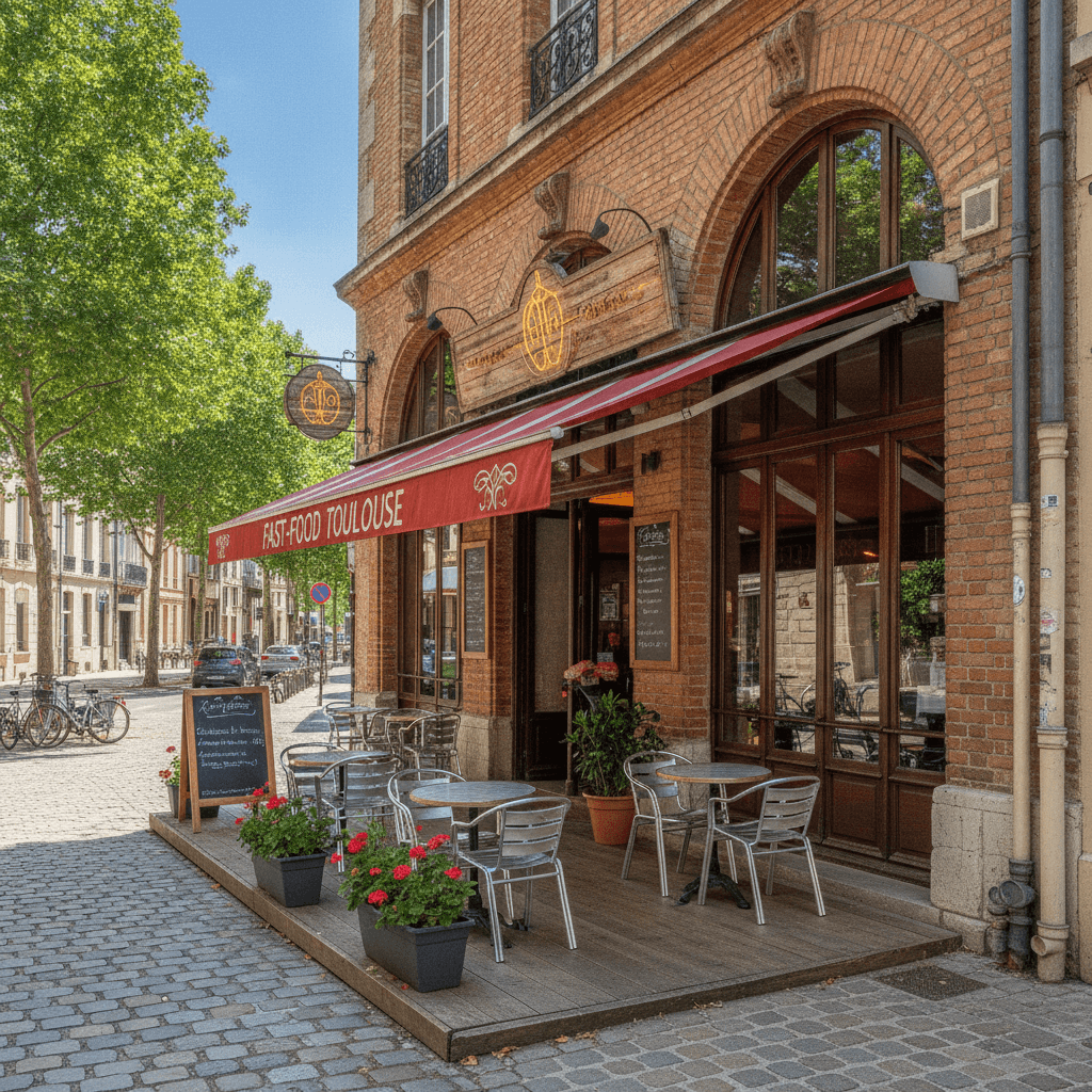 Fast-food 45m² à Toulouse : terrasse - licence IV
