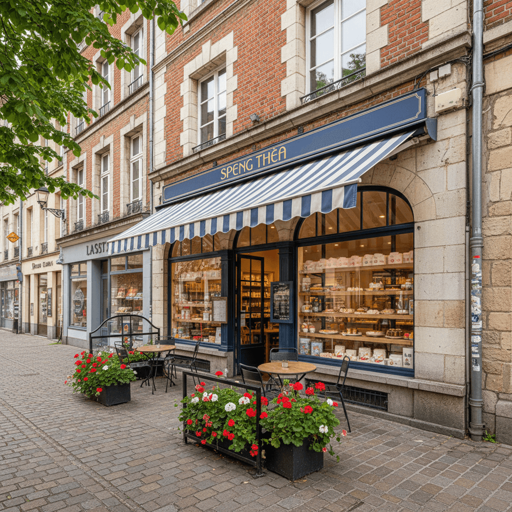 Snack 90m² à Lille : terrasse - climatisation