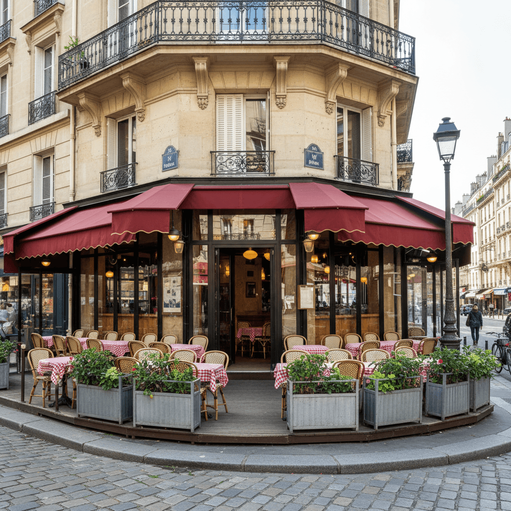 Restaurant 15 couverts à Paris : terrasse - licence IV