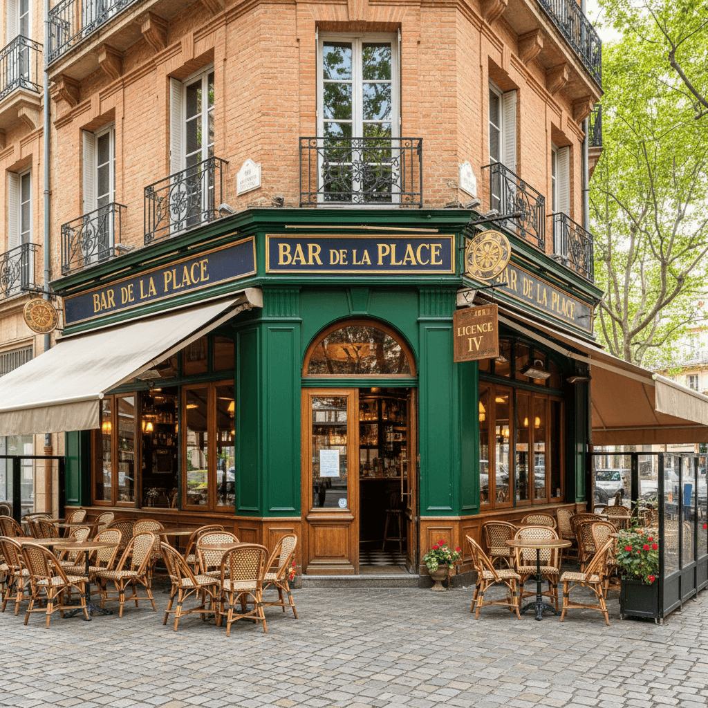 Bar-brasserie 55m² à Toulouse : terrasse - licence IV