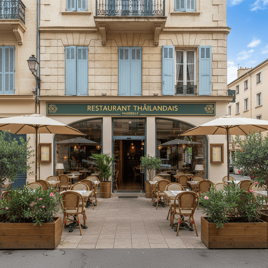 Restaurant 104m² à Marseille : terrasse - licence IV