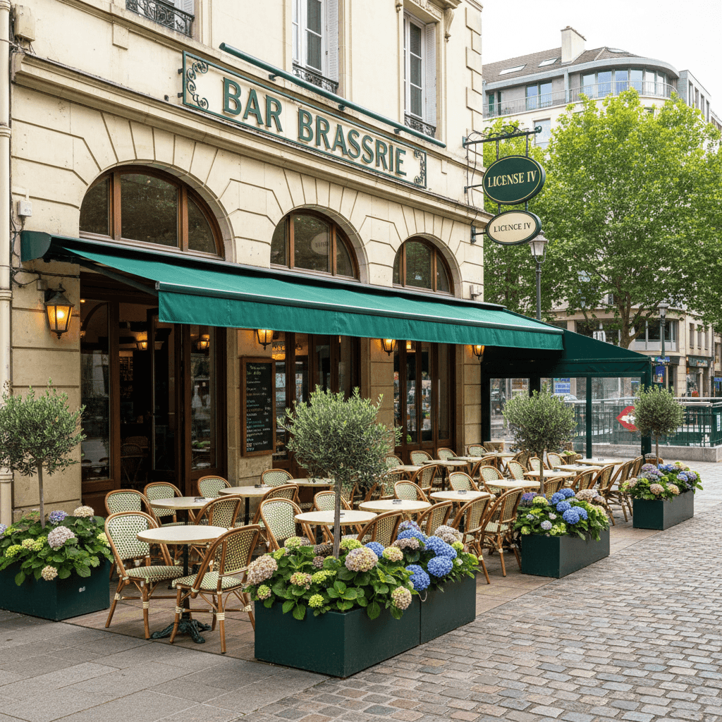 Bar-brasserie 256m² à Rennes : terrasse - licence IV