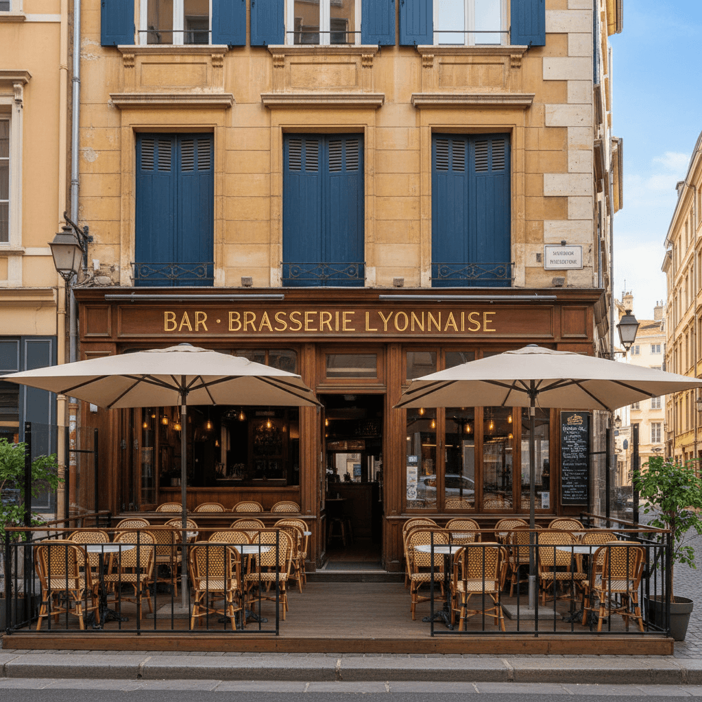 Bar-brasserie 88m² à Lyon : terrasse - licence IV