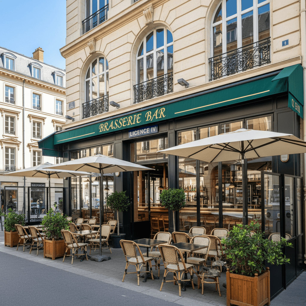Bar-brasserie 200m² à Lyon : terrasse - licence IV
