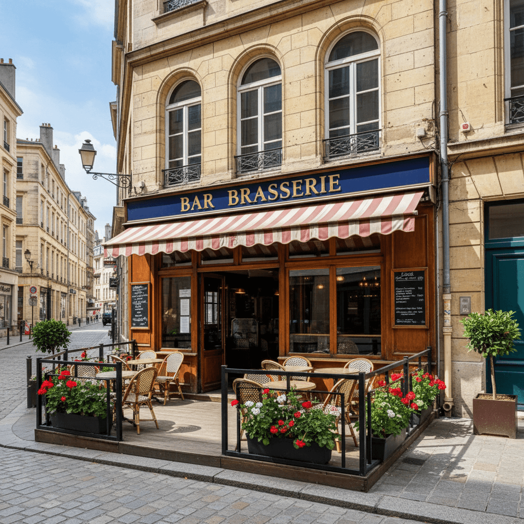 Bar-brasserie 73m² à Lyon : terrasse - licence IV