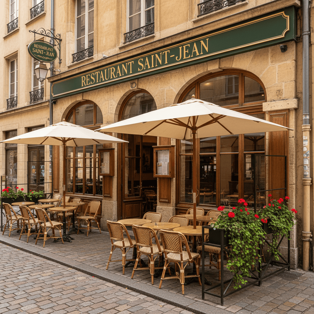 Restaurant 142m² à Lyon : terrasse - extraction