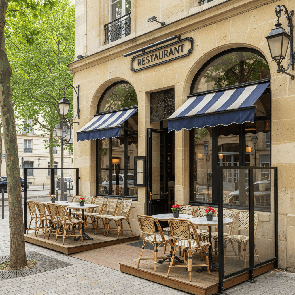 Restaurant 113m² à Bordeaux : terrasse