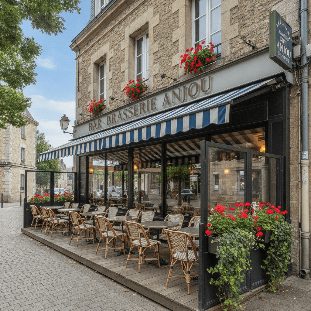 Bar-brasserie 260m² à Angers : terrasse - licence IV