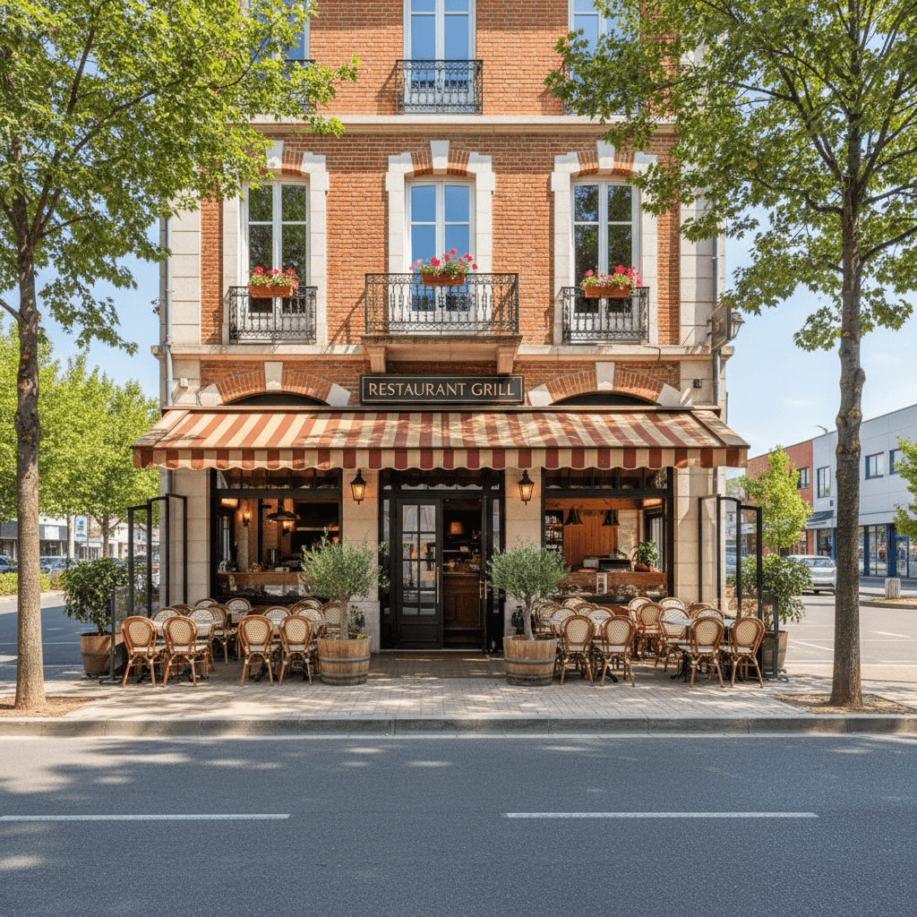 Restaurant 600m² à Toulouse : terrasse - licence IV
