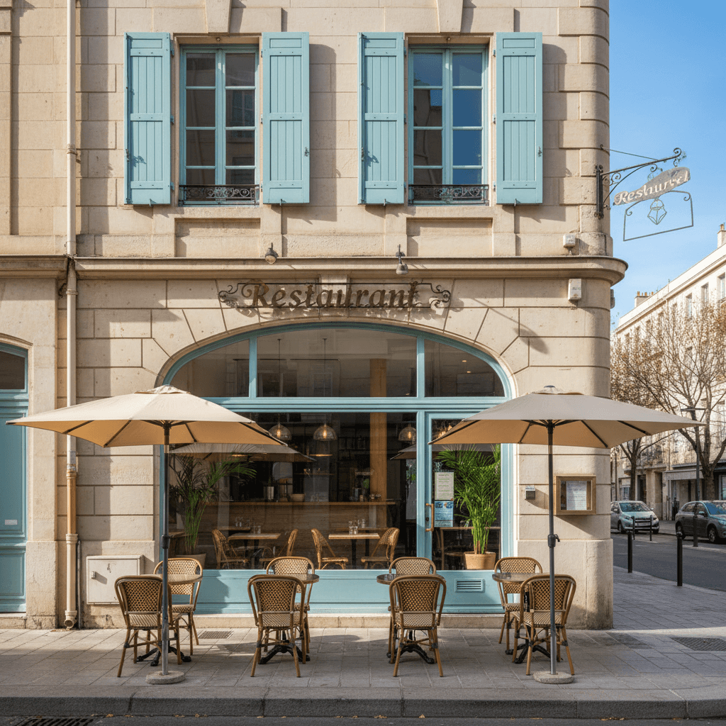 Restaurant à Marseille : terrasse - extraction