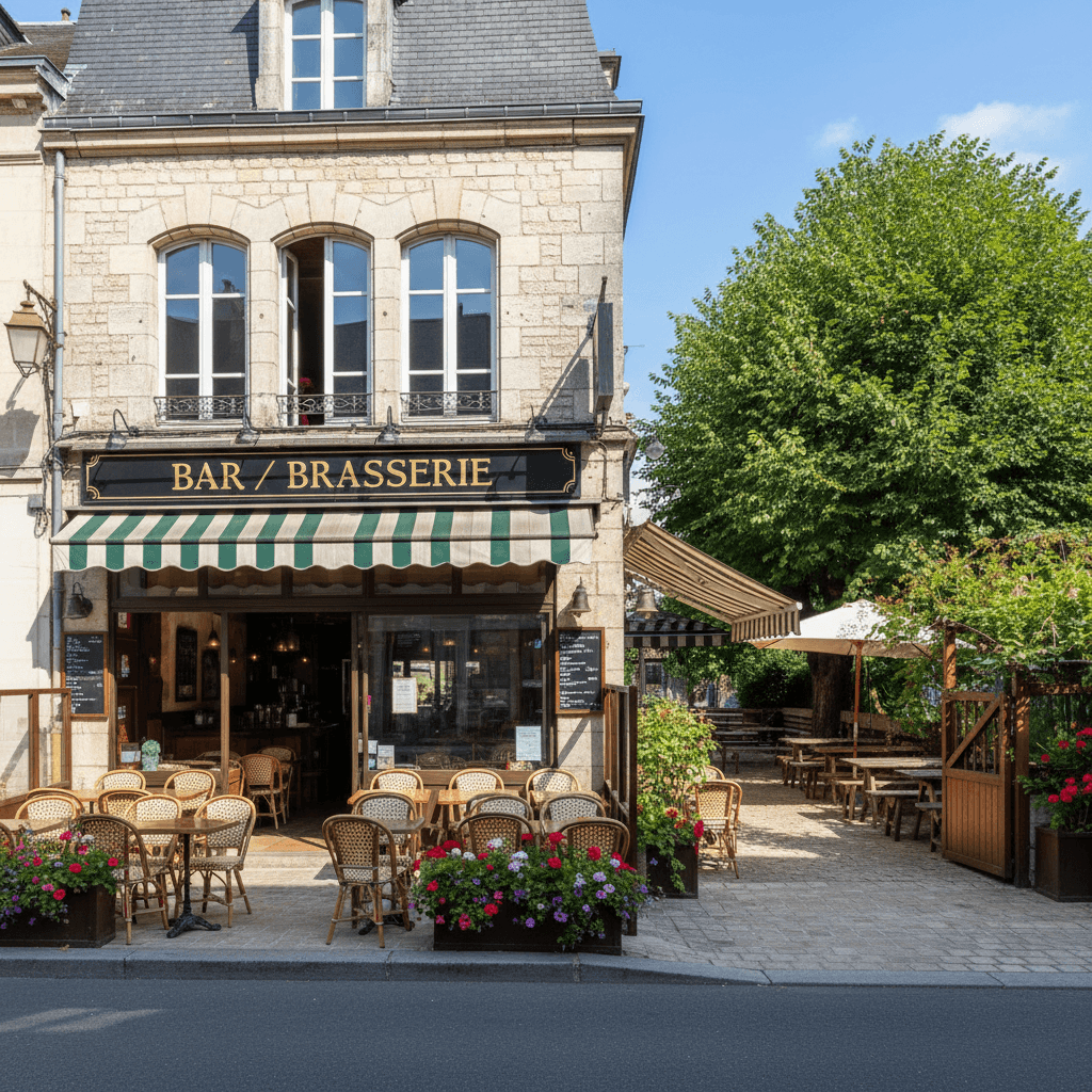 Bar-brasserie 150m² à Nantes : terrasse - licence IV