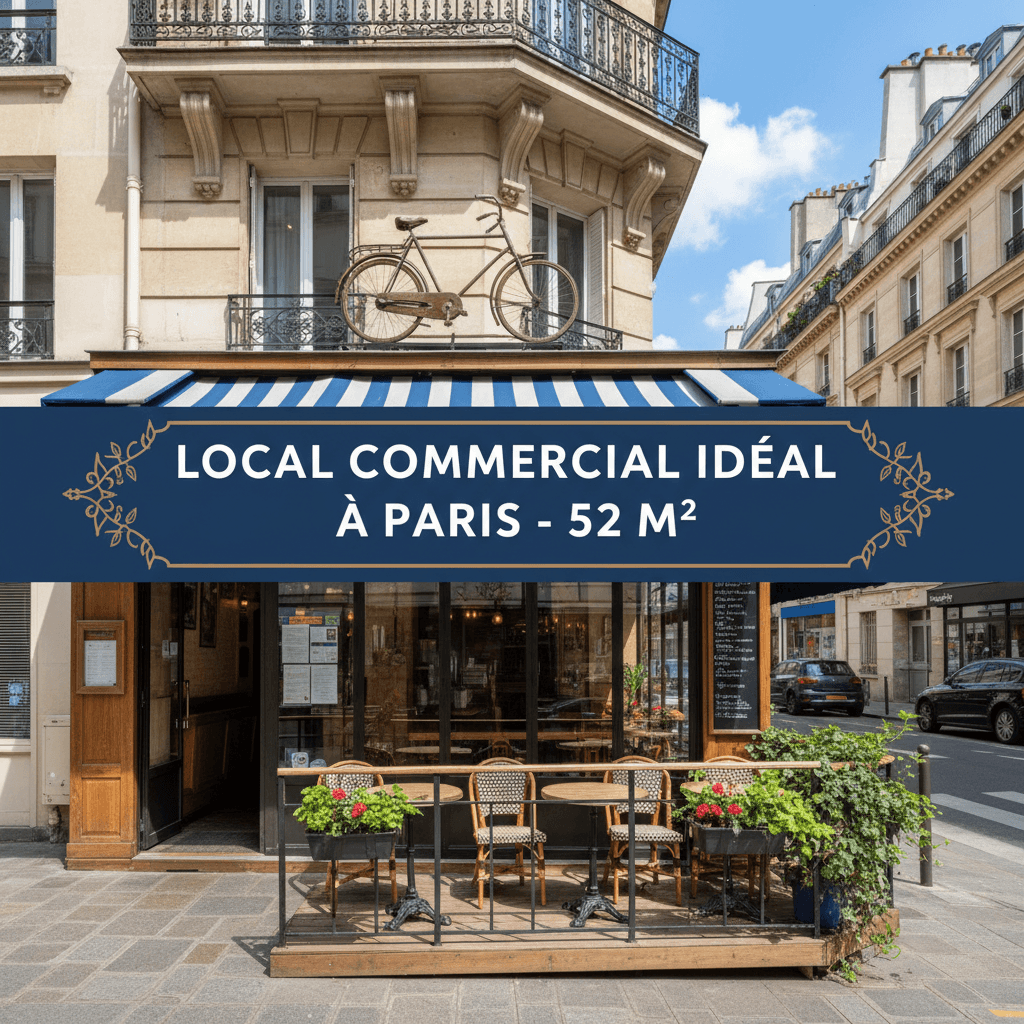 Local commercial idéal à Paris - 52 m²