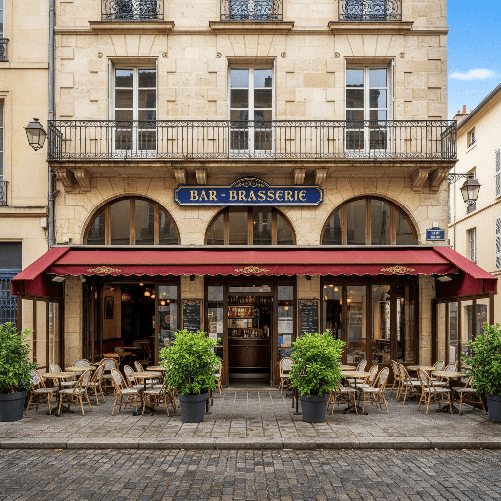 Bar-brasserie 300m² à Montpellier : terrasse - licence IV