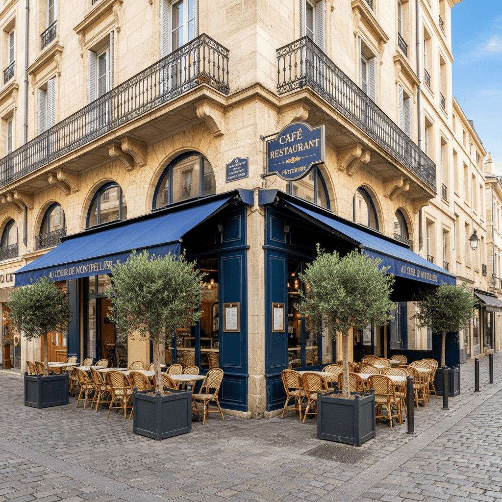 Restaurant 78m² à Montpellier : terrasse