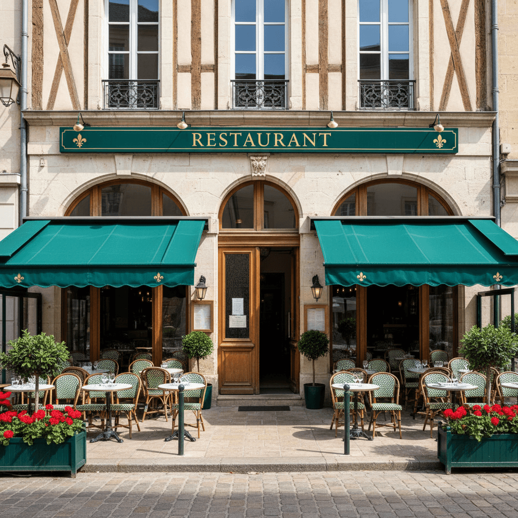 Restaurant 380m² à Dijon : terrasse - extraction