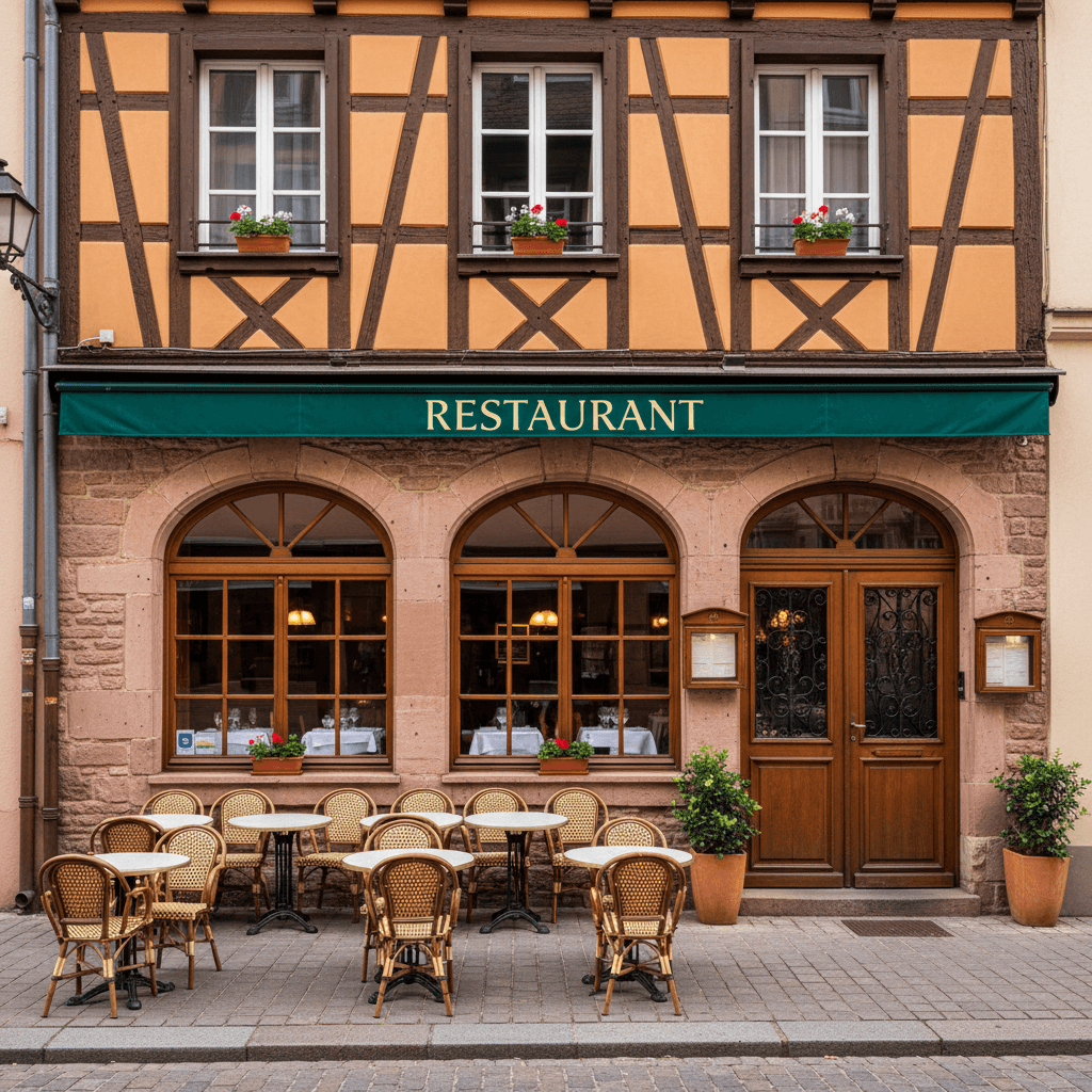 Restaurant 77m² à Strasbourg : terrasse - extraction