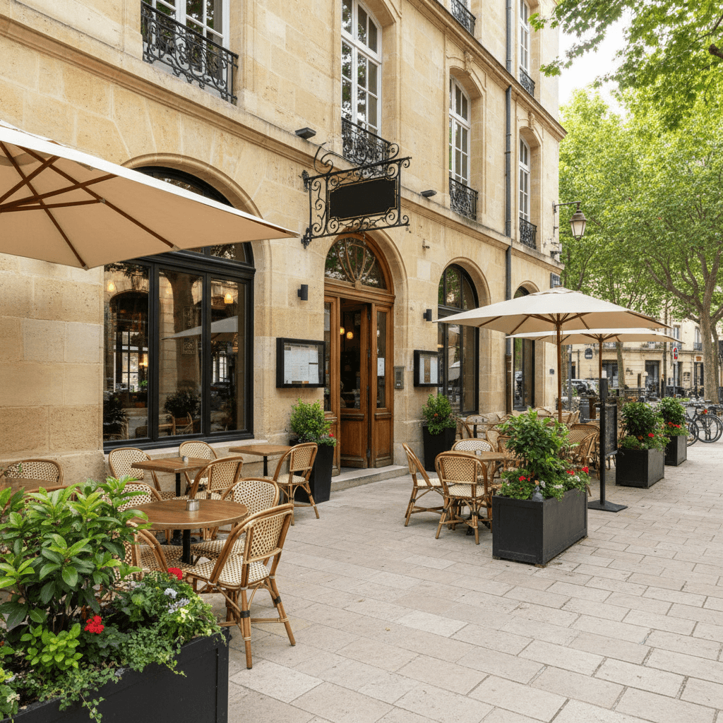 Restaurant 413m² à Bordeaux : terrasse - licence IV