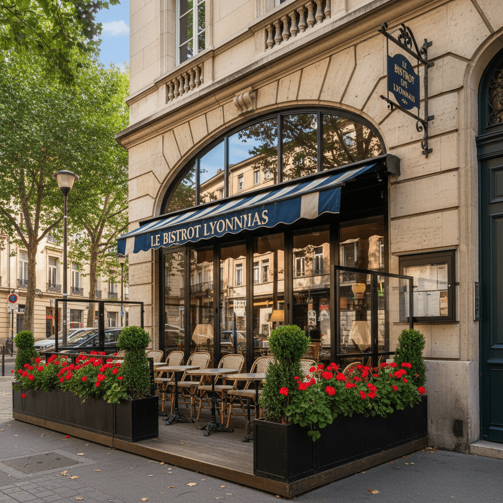 Restaurant 179m² à Lyon : terrasse - licence IV