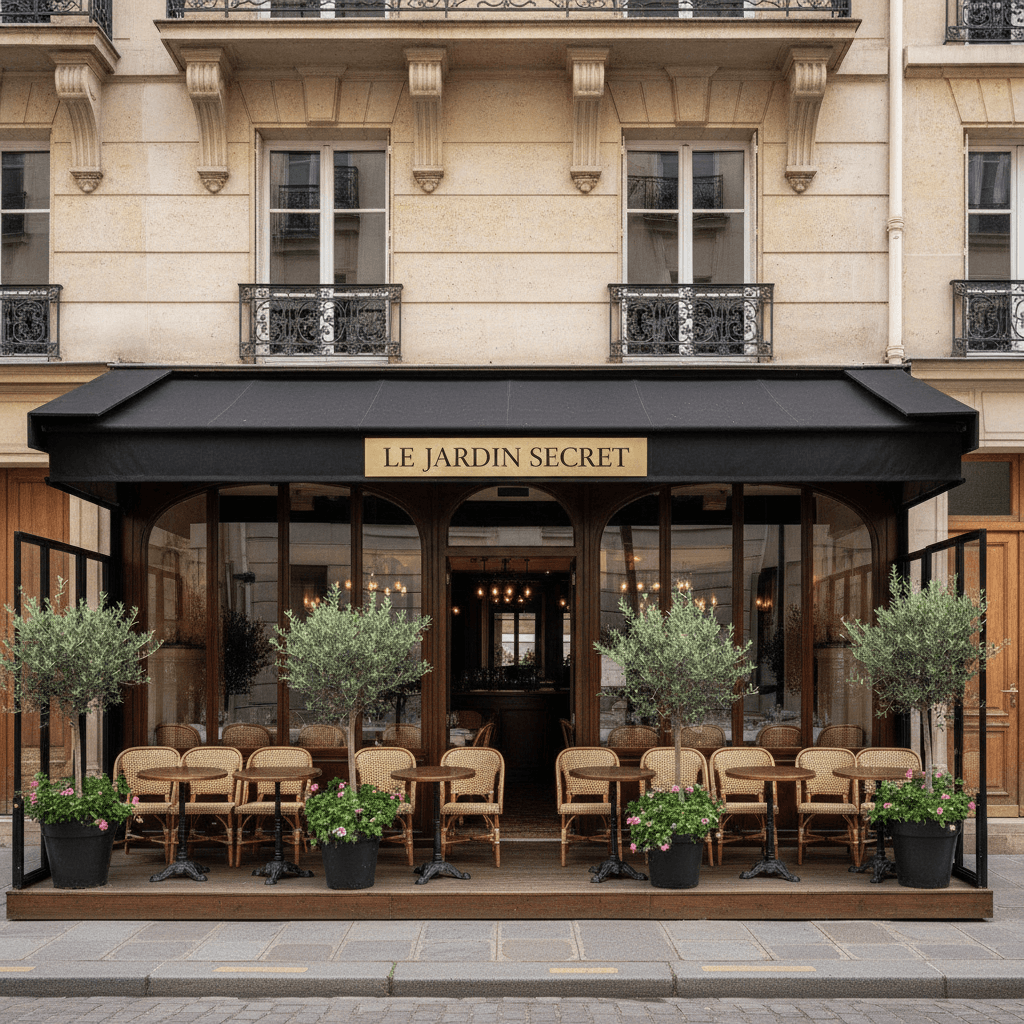 Restaurant 50 couverts à Paris : terrasse - extraction
