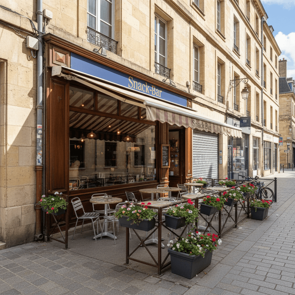 Snack 205m² à Bordeaux : terrasse - extraction