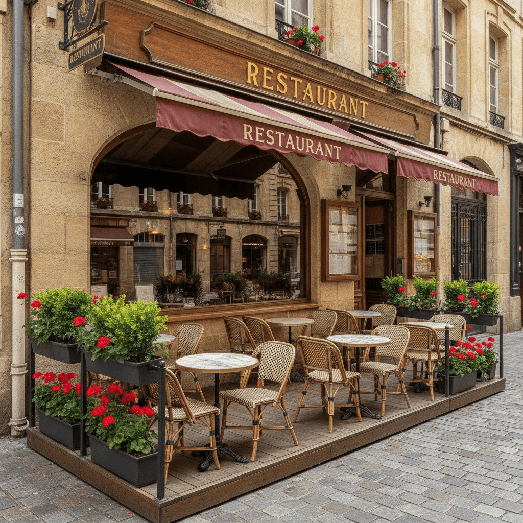 Restaurant 120m² à Bordeaux : terrasse - licence IV