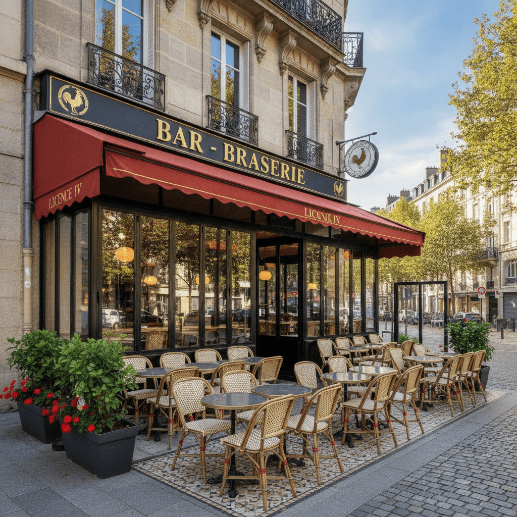 Bar-brasserie à Rennes : terrasse - licence IV