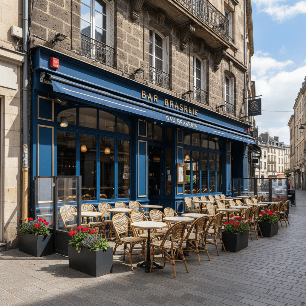 Bar-brasserie 140m² à Clermont-Ferrand : terrasse - licence IV