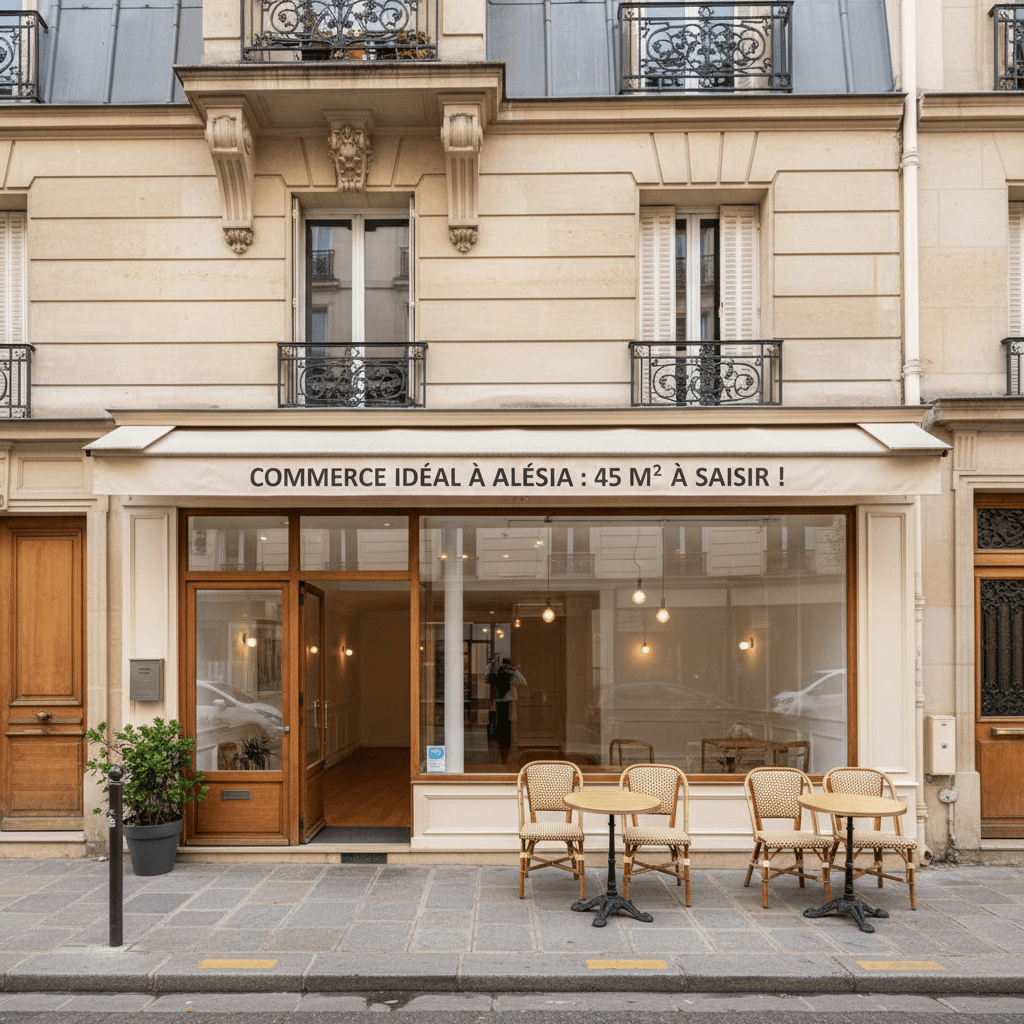 Commerce idéal à Alesia : 45 m² à saisir !
