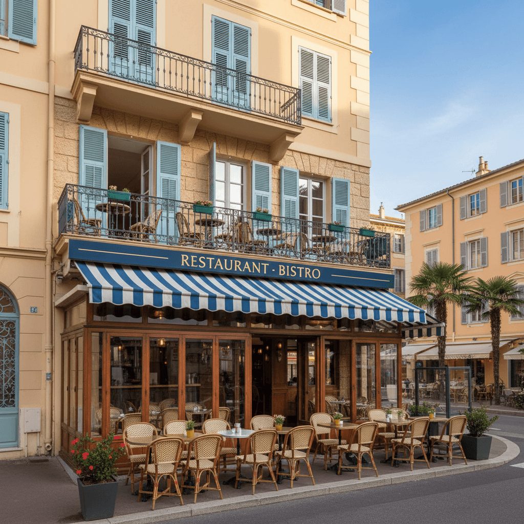 Restaurant 350m² à Nice : terrasse - licence IV