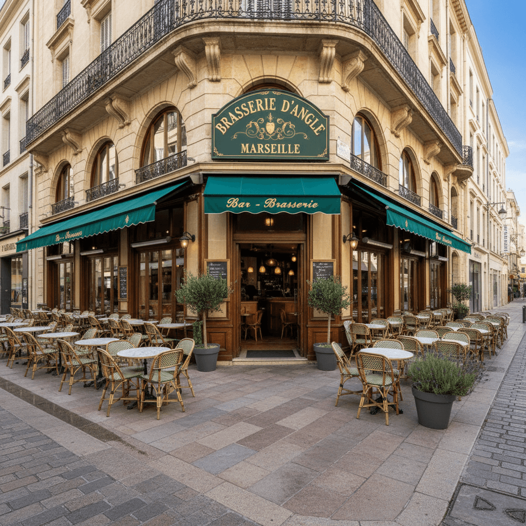 Bar-brasserie 135m² à Marseille : terrasse - licence IV