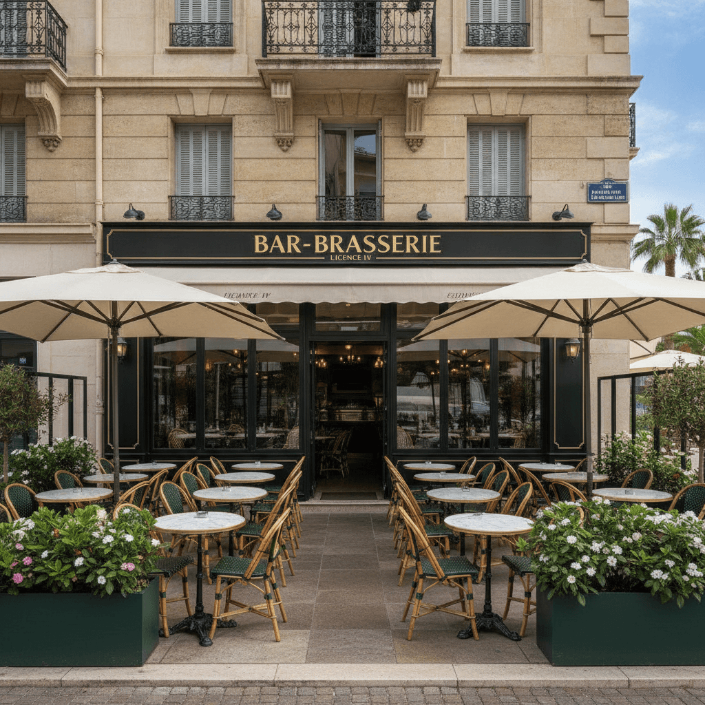 Bar-brasserie 160m² à Nice : terrasse - licence IV