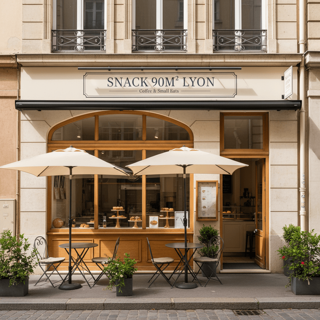 Snack 90m² à Lyon : terrasse - extraction