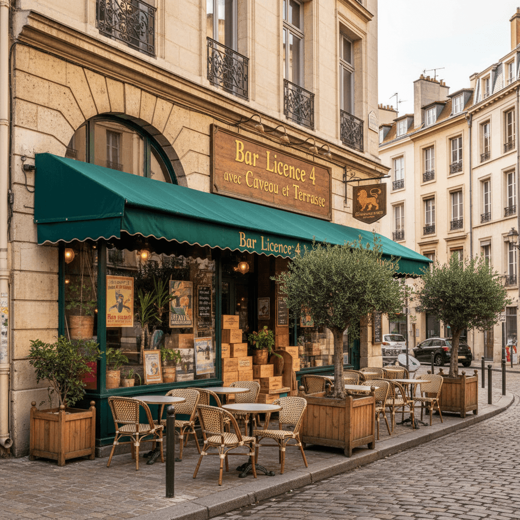 Bar-brasserie 312m² à Lyon : terrasse - licence IV