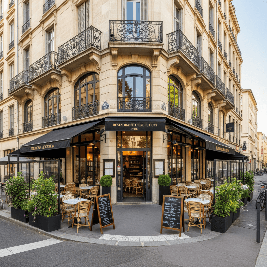 Restaurant 110m² à Lyon : terrasse - extraction