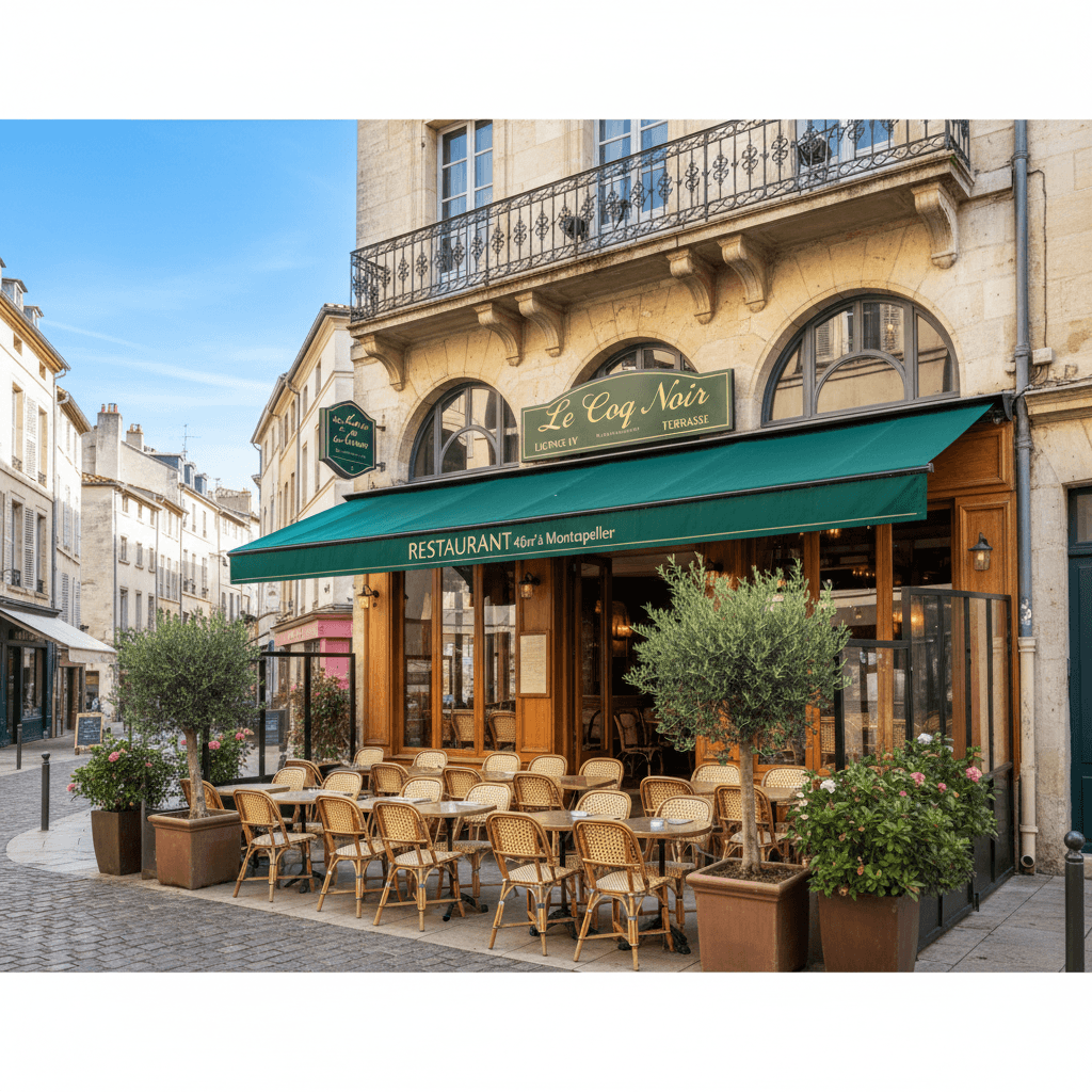 Restaurant 45m² à Montpellier : terrasse - licence IV