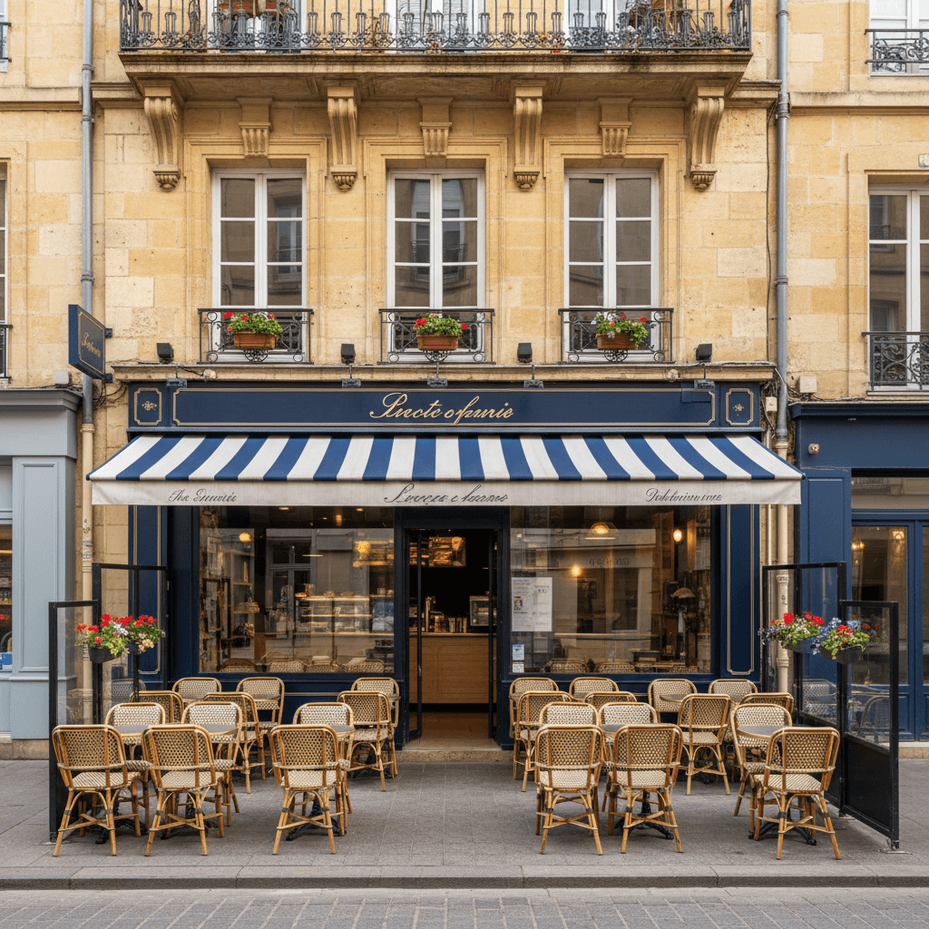 Snack 55m² à Bordeaux : terrasse - cuisine équipée