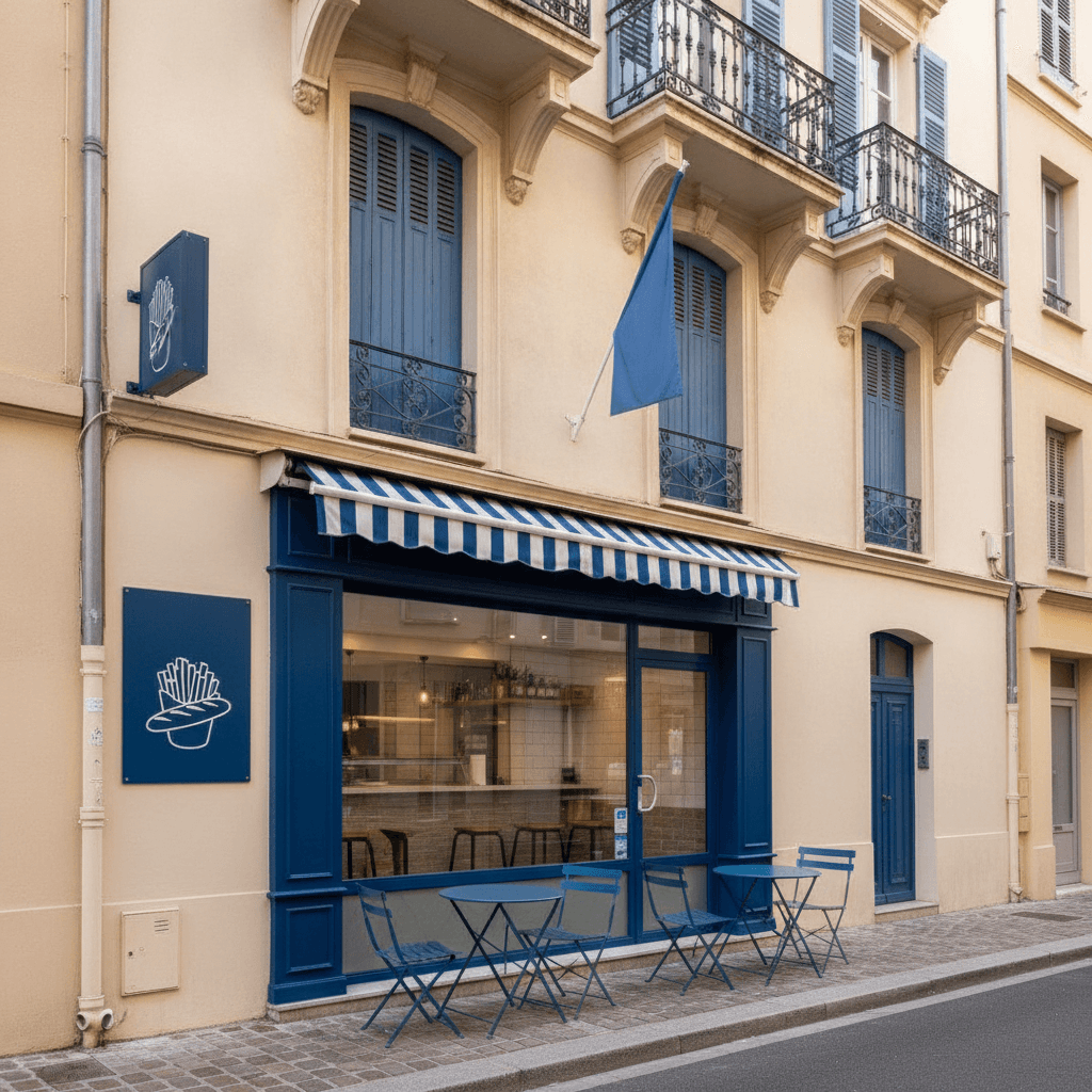Snack 50m² à Nice : terrasse - extraction