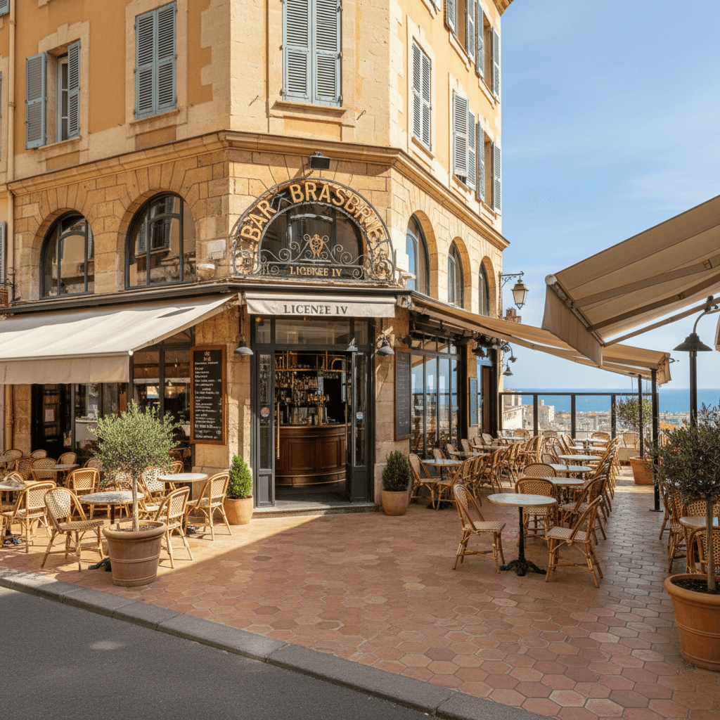 Bar-brasserie 150m² à Marseille : terrasse - licence IV