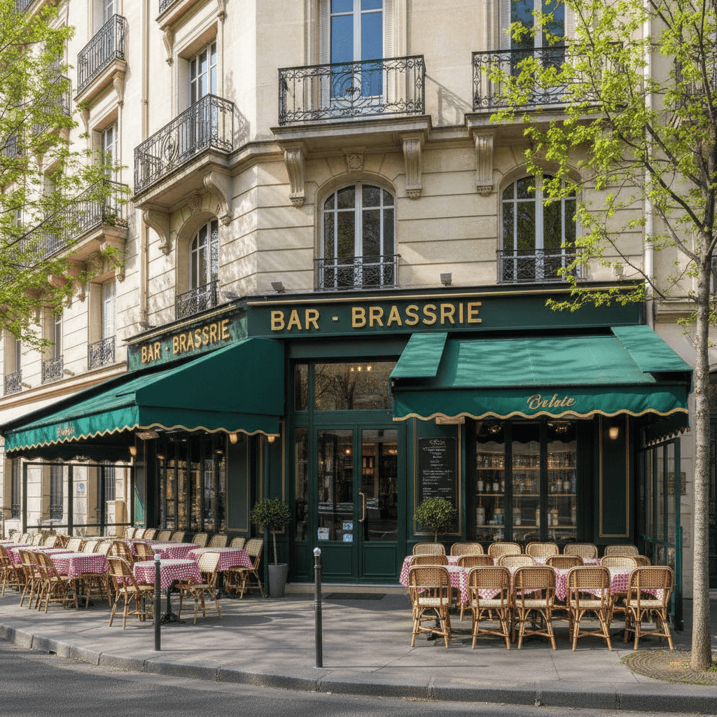 Bar-brasserie 35 couverts à Paris : terrasse - licence IV en redressement