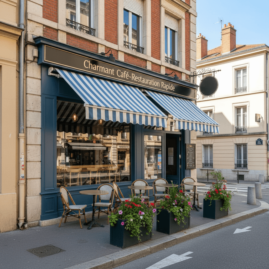 Fast-food 63m² à Lyon : terrasse - licence IV