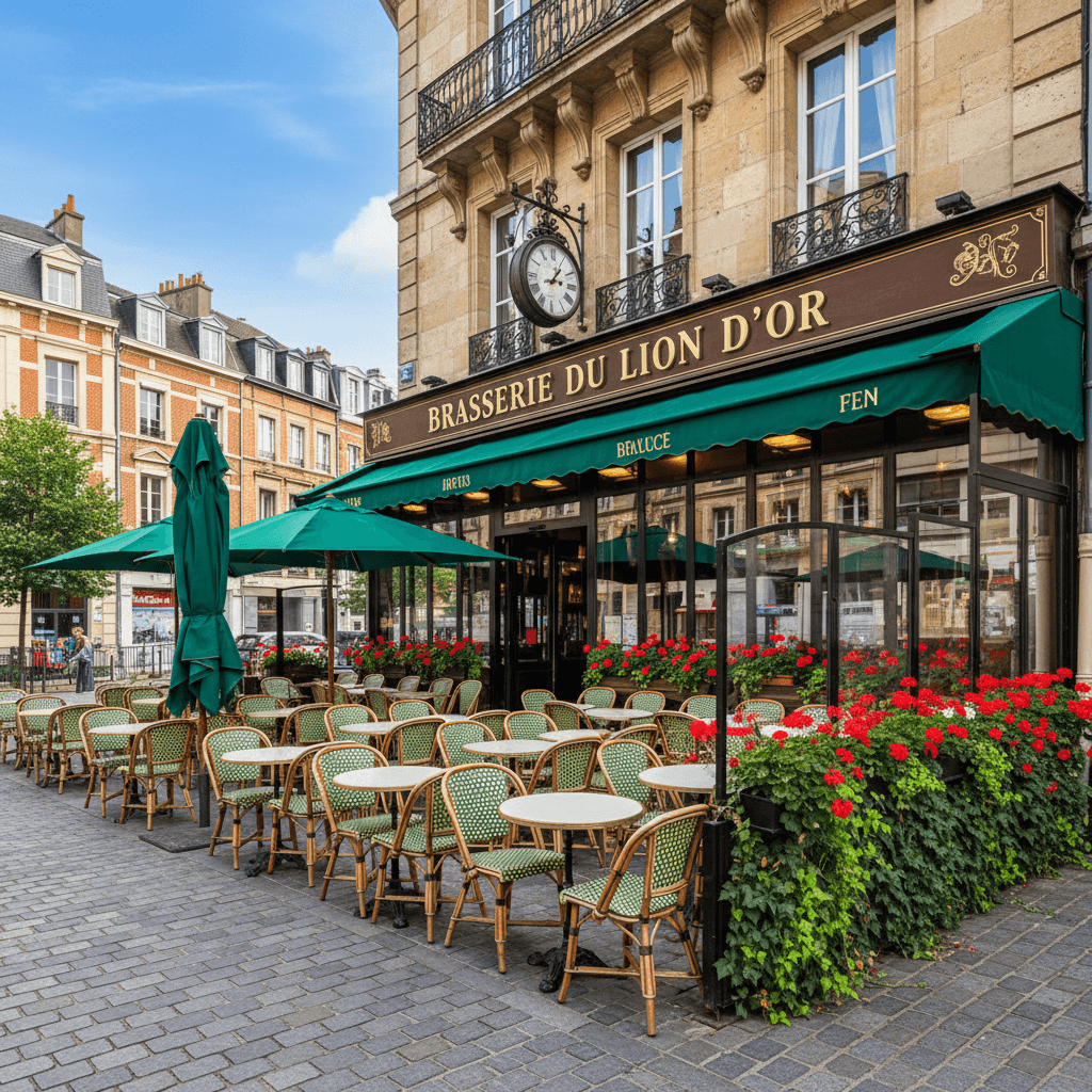 Bar-brasserie 190m² à Lille : terrasse - extraction