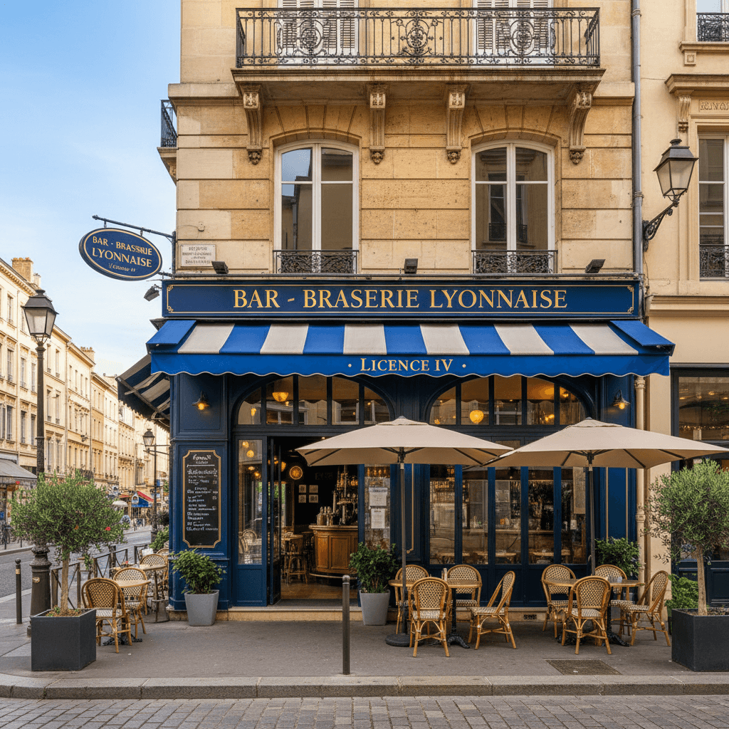 Bar-brasserie 75m² à Lyon : terrasse - licence IV